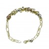 Gradient chain bracelet with round and oval shiny links BR980BGR