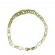 graduated chain bracelet with round and oval shiny links BR981G