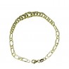 bracelet chaîne graduée à maillons brillants ronds et ovales BR981G