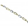 Chain bracelet with shiny and worked twisted oval links BR992BC