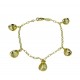 Chain bracelet with slotted pendants BR999G