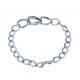 Gradient chain bracelet with shiny oval links BR988B