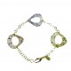 chain bracelet with twisted and perforated oval links BR961BCR