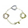 chain bracelet with twisted and perforated oval links BR961BCR