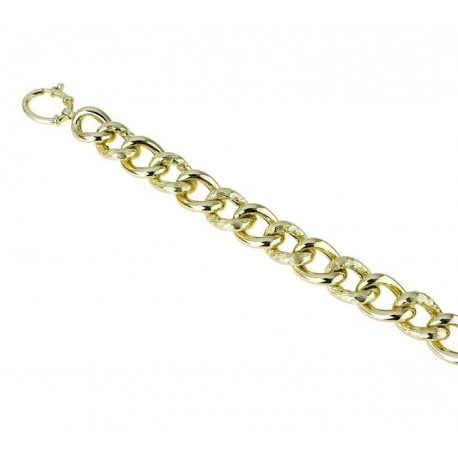 bracelet chaîne emboîtée à maillons polis et travaillés BR969G