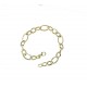 Bracelet chaîne à maillons ovales avec grec gravé BR931G