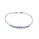 Chain bracelet with graduated cubic zirconia pave BR1160B