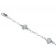 Chain bracelet with twisted and perforated diamond links BR955B