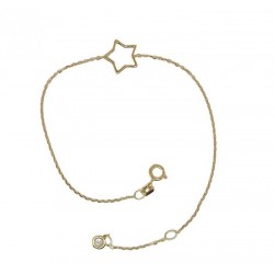 Bracelet with perforated star BR3324G