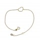 Bracelet with central perforated heart BR3323G