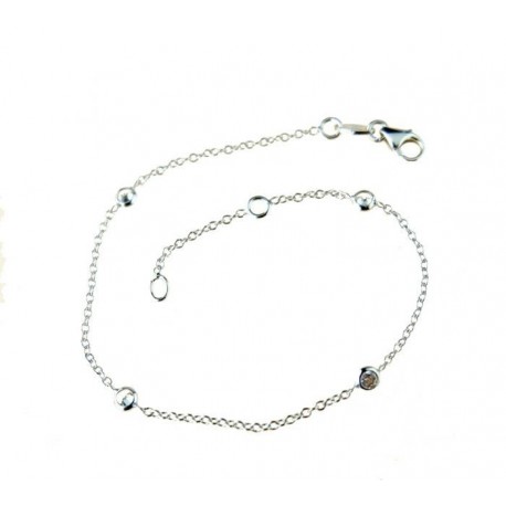 Rolo bracelet with zircons BR2954B