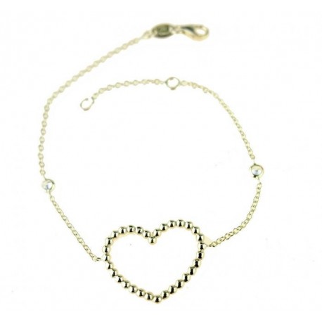 Heart bracelet with spheres BR2948G