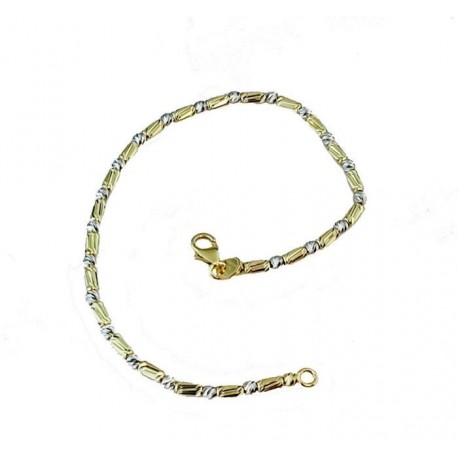 Bracelet avec sphères et éléments tubulaires cylindriques diamantés BR3172BG