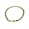 bracciale catena vuoto con maglia tigre ed occhio di pernice alternate BR746BG