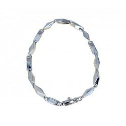 Bracciale a catena vuota modello tubolare lucido BR891B