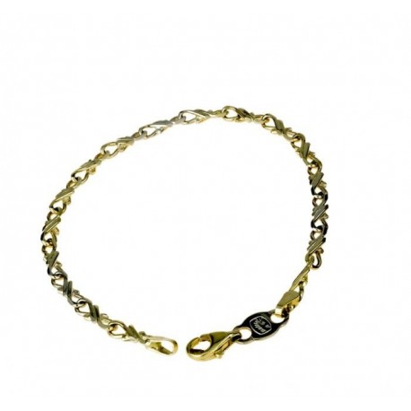 Bracelet chaîne pleine avec lien oeil de perdrix BR758BG