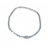 Bracciale a catena da uomo tubolare in oro bianco BR884B