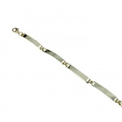 Bracelet avec plaques alternées avec finition laser BR796G