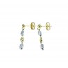 boucles d'oreilles pendantes avec ovales usinés et sphères brillantes O2193BG