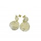 Drop earrings with openwork circles O2207BG