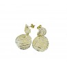 Drop earrings with openwork circles O2207BG