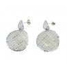 Drop earrings with openwork circles O2210B