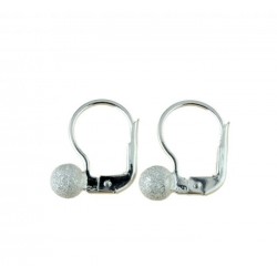 Satin sphere earrings with monachina hook O2027B