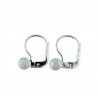Satin sphere earrings with monachina hook O2027B