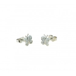 Butterfly earrings with cubic zirconia pave O2154B