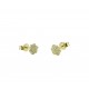 Patch earrings with hexagonal cubic zirconia pave O2156G