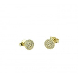Patch earrings with cubic zirconia O2158G