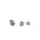 Boucles d'oreilles point lumineux avec bord en zircon O2160B