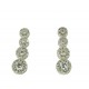 White cubic zirconia pendant earrings with scaling O2169B