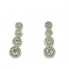 Boucles d'oreilles pendantes zircon cubique blanc avec mise à l'échelle O2169B