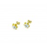 Flower earrings with enamel O2306G