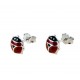 Ladybug earrings with enamel O2313B