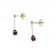 Pendant earrings with ladybug with enamel O2314G