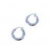 Boucles d'oreilles créoles facettes O2642B