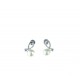 Boucles d'oreilles avec perle et zircon O2969B