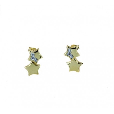 Earrings with double star pendant O3017G