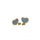 Heart earrings with stones O3019G