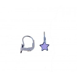 Ohrringe mit Stern aus rosa Emaille O3089B