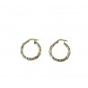 Two-tone torchon hoop earrings O3245BG