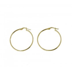 Smooth round barrel earrings O3249G