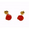Coral pink earrings O3296G