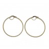 Round barrel dotted hoop earrings with bayonet hook O3367G