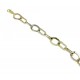 chain bracelet with shiny and twisted oval links and knurled links BR938BGR