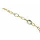chain bracelet with shiny and twisted oval links and knurled links BR939BGR