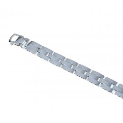 Bracelet with patterned box plates BR866B