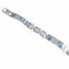 Bracelet avec plaques de boîte à motifs et maillons fendus BR864B